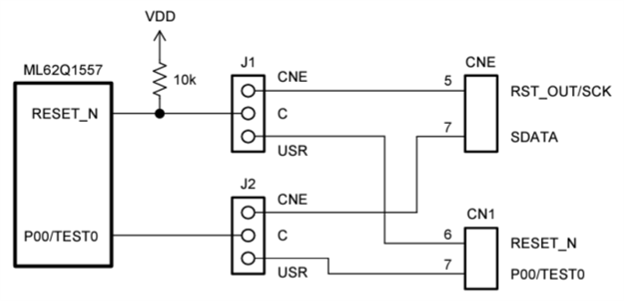 ロケーション回路 - ROHM Semiconductor RB-D62Q1557GA64リファレンスボード